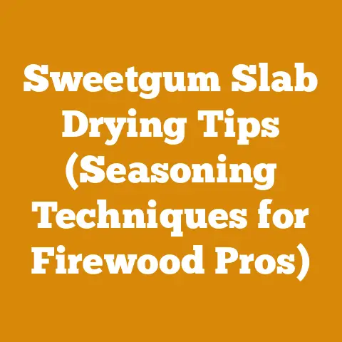 Sweetgum Slab Drying Tips (Seasoning Techniques for Firewood Pros)