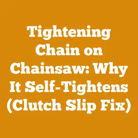 Tightening Chain on Chainsaw: Why It Self-Tightens (Clutch Slip Fix)