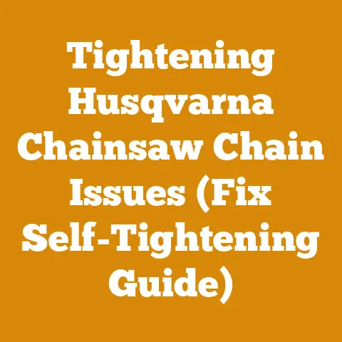 Tightening Husqvarna Chainsaw Chain Issues (Fix Self-Tightening Guide)