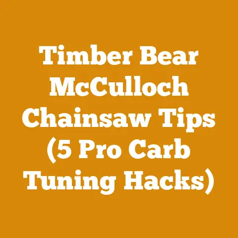 Timber Bear McCulloch Chainsaw Tips (5 Pro Carb Tuning Hacks)