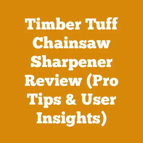Timber Tuff Chainsaw Sharpener Review (Pro Tips & User Insights)