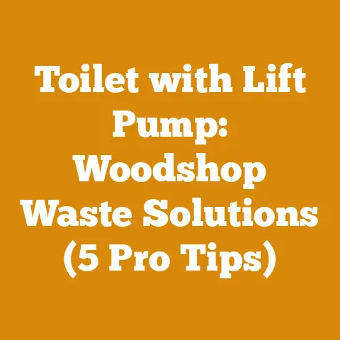 Toilet with Lift Pump: Woodshop Waste Solutions (5 Pro Tips)