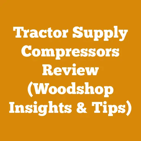 Tractor Supply Compressors Review (Woodshop Insights & Tips)