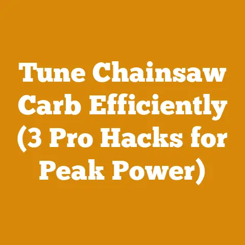 Tune Chainsaw Carb Efficiently (3 Pro Hacks for Peak Power)