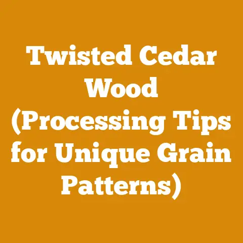 Twisted Cedar Wood (Processing Tips for Unique Grain Patterns)