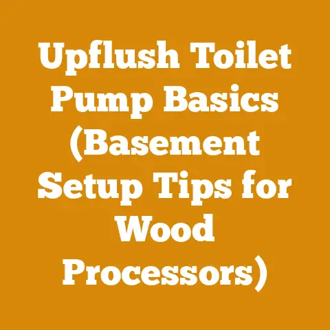 Upflush Toilet Pump Basics (Basement Setup Tips for Wood Processors)