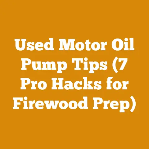 Used Motor Oil Pump Tips (7 Pro Hacks for Firewood Prep)