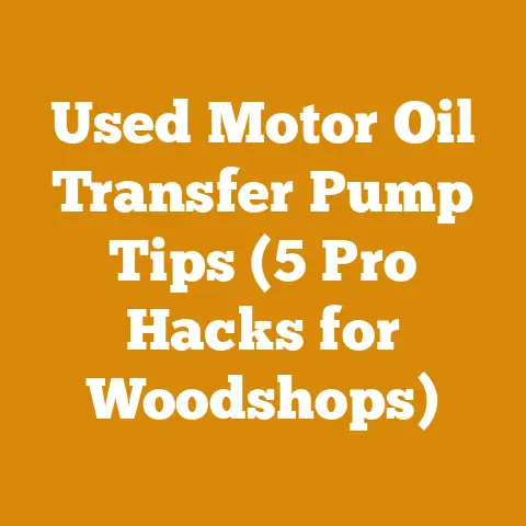 Used Motor Oil Transfer Pump Tips (5 Pro Hacks for Woodshops)