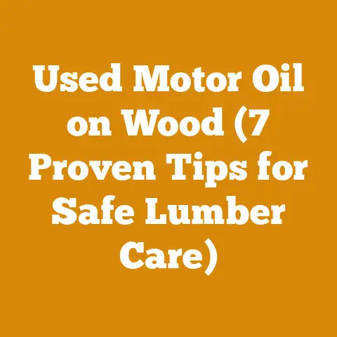 Used Motor Oil on Wood (7 Proven Tips for Safe Lumber Care)