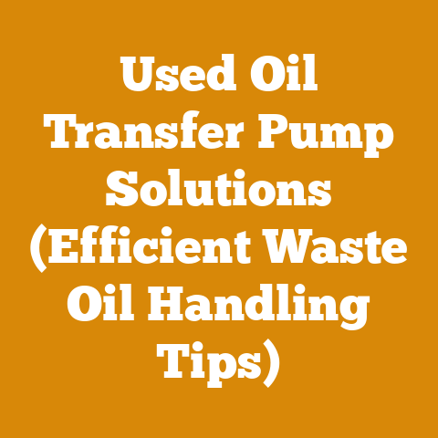 Used Oil Transfer Pump Solutions (Efficient Waste Oil Handling Tips)