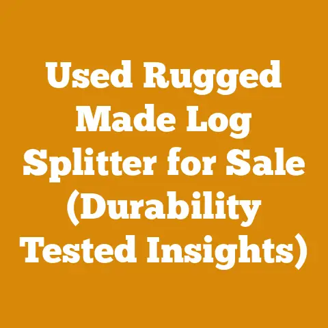 Used Rugged Made Log Splitter for Sale (Durability Tested Insights)
