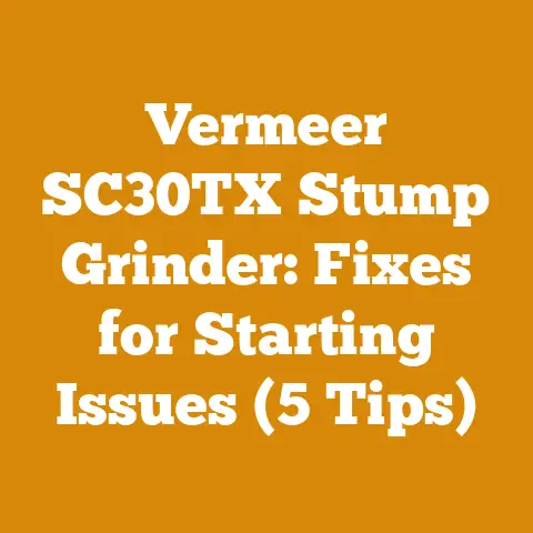 Vermeer SC30TX Stump Grinder: Fixes for Starting Issues (5 Tips)