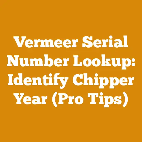 Vermeer Serial Number Lookup: Identify Chipper Year (Pro Tips)