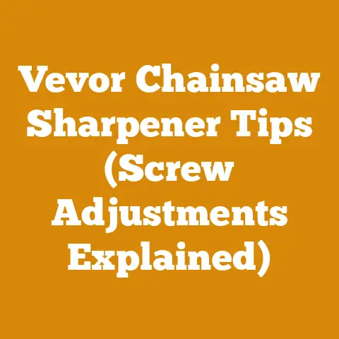 Vevor Chainsaw Sharpener Tips (Screw Adjustments Explained)