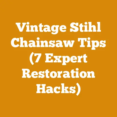 Vintage Stihl Chainsaw Tips (7 Expert Restoration Hacks)