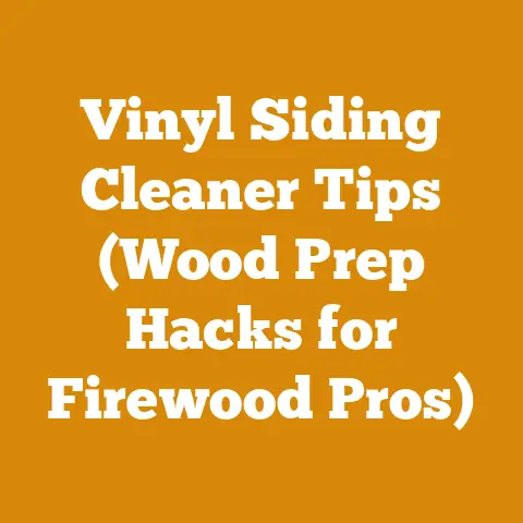 Vinyl Siding Cleaner Tips (Wood Prep Hacks for Firewood Pros)
