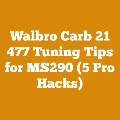 Walbro Carb 21 477 Tuning Tips for MS290 (5 Pro Hacks)