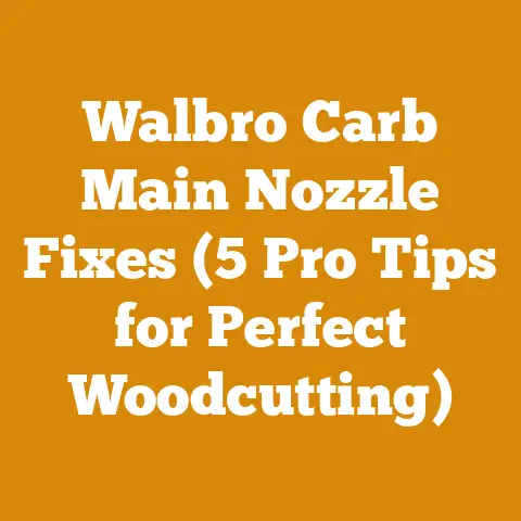 Walbro Carb Main Nozzle Fixes (5 Pro Tips for Perfect Woodcutting)