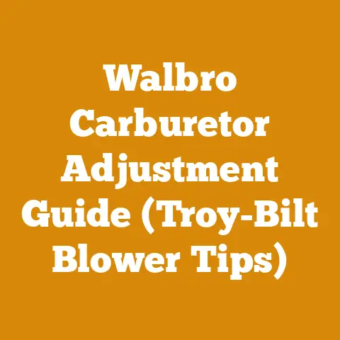Walbro Carburetor Adjustment Guide (Troy-Bilt Blower Tips)