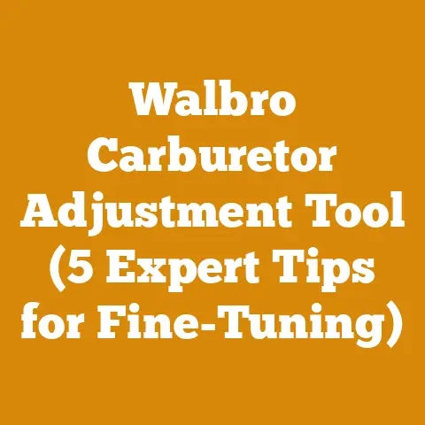 Walbro Carburetor Adjustment Tool (5 Expert Tips for Fine-Tuning)