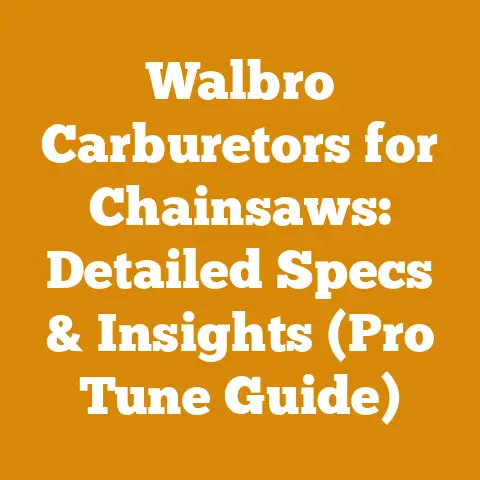 Walbro Carburetors for Chainsaws: Detailed Specs & Insights (Pro Tune Guide)