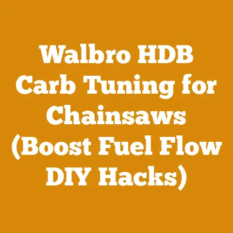 Walbro HDB Carb Tuning for Chainsaws (Boost Fuel Flow DIY Hacks)