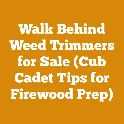 Walk Behind Weed Trimmers for Sale (Cub Cadet Tips for Firewood Prep)