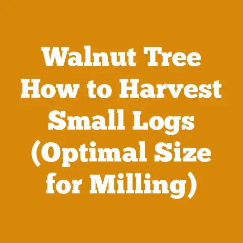 Walnut Tree How to Harvest Small Logs (Optimal Size for Milling)