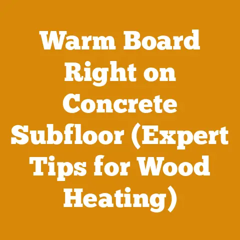 Warm Board Right on Concrete Subfloor (Expert Tips for Wood Heating)
