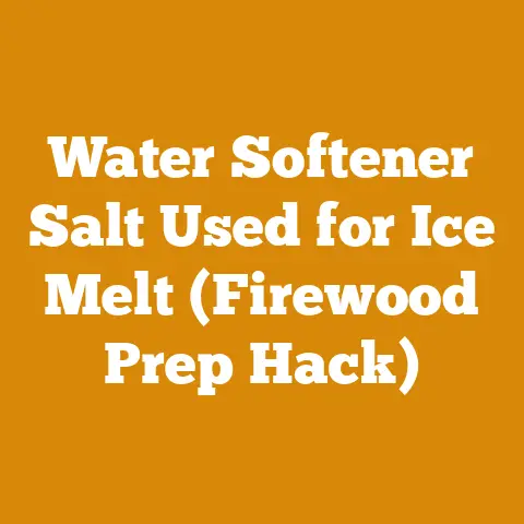 Water Softener Salt Used for Ice Melt (Firewood Prep Hack)