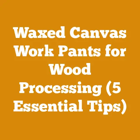 Waxed Canvas Work Pants for Wood Processing (5 Essential Tips)