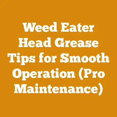 Weed Eater Head Grease Tips for Smooth Operation (Pro Maintenance)