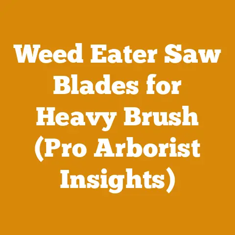 Weed Eater Saw Blades for Heavy Brush (Pro Arborist Insights)