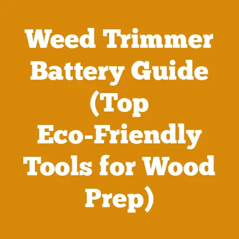 Weed Trimmer Battery Guide (Top Eco-Friendly Tools for Wood Prep)