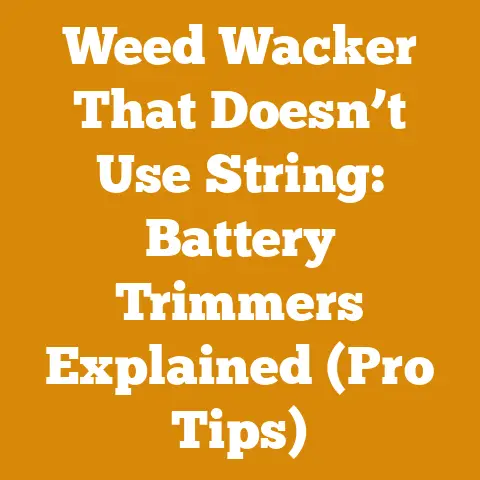 Weed Wacker That Doesn’t Use String: Battery Trimmers Explained (Pro Tips)