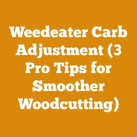 Weedeater Carb Adjustment (3 Pro Tips for Smoother Woodcutting)