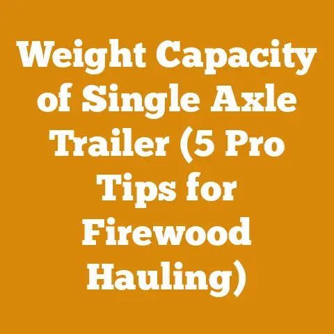 Weight Capacity of Single Axle Trailer (5 Pro Tips for Firewood Hauling)