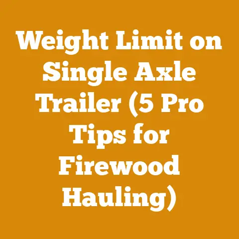 Weight Limit on Single Axle Trailer (5 Pro Tips for Firewood Hauling)