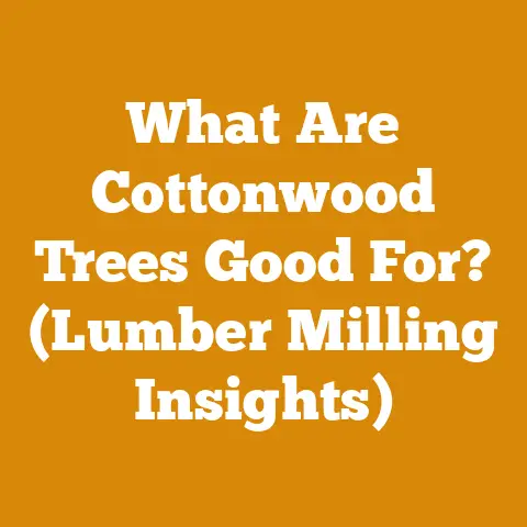What Are Cottonwood Trees Good For? (Lumber Milling Insights)