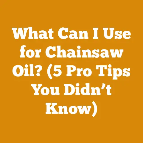 What Can I Use for Chainsaw Oil? (5 Pro Tips You Didn’t Know)