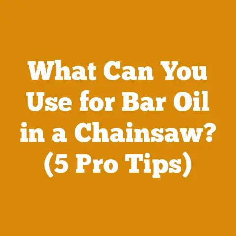 What Can You Use for Bar Oil in a Chainsaw? (5 Pro Tips)