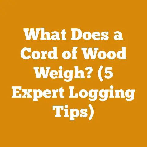What Does a Cord of Wood Weigh? (5 Expert Logging Tips)