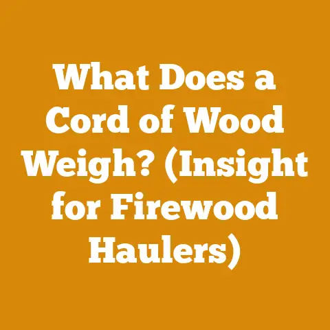 What Does a Cord of Wood Weigh? (Insight for Firewood Haulers)