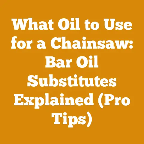 What Oil to Use for a Chainsaw: Bar Oil Substitutes Explained (Pro Tips)