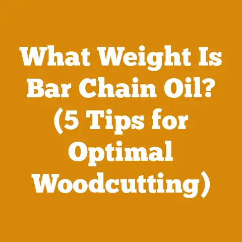 What Weight Is Bar Chain Oil? (5 Tips for Optimal Woodcutting)