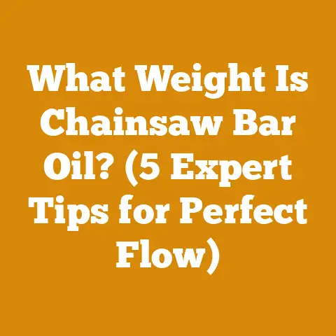 What Weight Is Chainsaw Bar Oil? (5 Expert Tips for Perfect Flow)