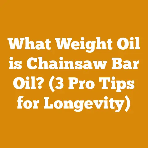 What Weight Oil is Chainsaw Bar Oil? (3 Pro Tips for Longevity)