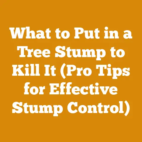 What to Put in a Tree Stump to Kill It (Pro Tips for Effective Stump Control)