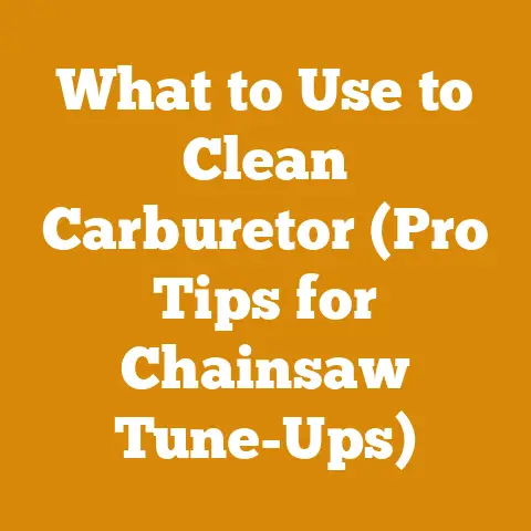 What to Use to Clean Carburetor (Pro Tips for Chainsaw Tune-Ups)