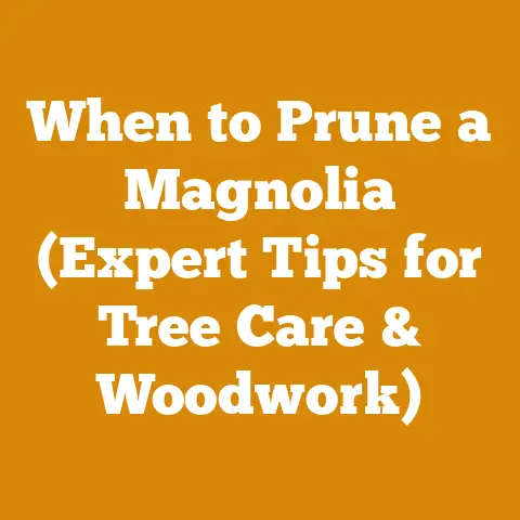 When to Prune a Magnolia (Expert Tips for Tree Care & Woodwork)